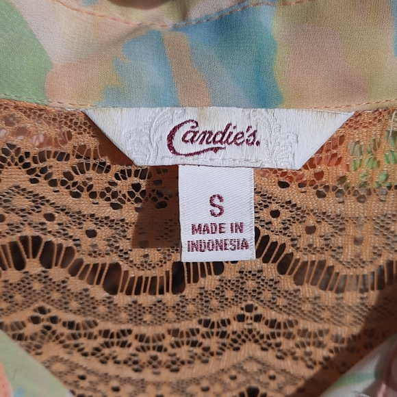 Candies| Blouse| 3/4 Sleeves| Sheer| Size S - Picture 4 of 5